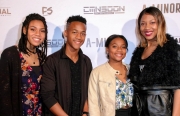 TayLore Reliford, RJ Reliford, TaMya Reliford, and LaTonya Reliford attend the premiere of ‘A-Minor’ at Raleigh Studios in Hollywood.