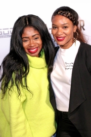 Angela C. Styles and friend attend the premiere of 'A-Minor' at Raleigh Studios in Hollywood.