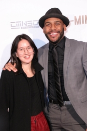 Shannon C. Griffin and director JR Strickland attend the premiere of ‘A-Minor’ at Raleigh Studios in Hollywood.