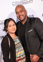 Cinematographer Anthony Kimata and guest attend the premiere of ‘A-Minor’ at Raleigh Studios in Hollywood.