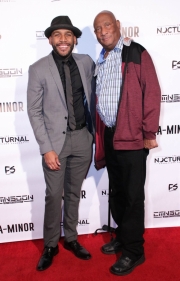 Director JR Strickland and Jerry Strickland attend the premiere of ‘A-Minor’ at Raleigh Studios in Hollywood.