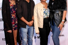 TayLore Reliford, RJ Reliford, TaMya Reliford, and LaTonya Reliford attend the premiere of ‘A-Minor’ at Raleigh Studios in Hollywood.