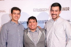 Jacob Faltemeier, Matt Faltemeier, and David Faltemeier attend the premiere of ‘A-Minor’ at Raleigh Studios in Hollywood.