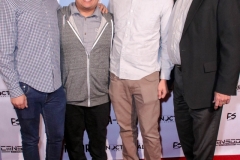 Jacob Faltemeier, Matt Faltemeier, and David Faltemeier, and Jim Faltemeier attend the premiere of ‘A-Minor’ at Raleigh Studios in Hollywood.