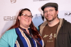 Rob Reider and Becky Ruud attend the premiere of ‘A-Minor’ at Raleigh Studios in Hollywood.