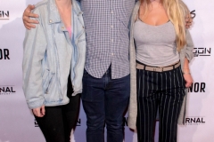 Jacob Faltemeier and friends attend the premiere of ‘A-Minor’ at Raleigh Studios in Hollywood.