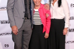 Director JR Strickland, Po Po, and Sharon Faltemeier attend the premiere of ‘A-Minor’ at Raleigh Studios in Hollywood.