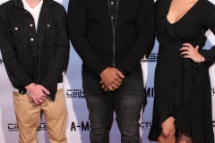 Josh Stoa, Jesty Beatz, and Natalie Lizarraga attend the premiere of ‘A-Minor’ at Raleigh Studios in Hollywood.
