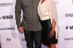 Tarina Pouncy and guest attend the premiere of ‘A-Minor’ at Raleigh Studios in Hollywood.