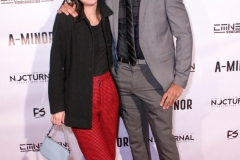 Shannon C. Griffin and director JR Strickland attend the premiere of ‘A-Minor’ at Raleigh Studios in Hollywood.