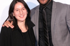 Shannon C. Griffin and director JR Strickland attend the premiere of ‘A-Minor’ at Raleigh Studios in Hollywood.