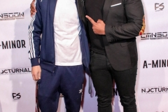 Cinematographer Anthony Kimata and Jordan Brodie attend the premiere of ‘A-Minor’ at Raleigh Studios in Hollywood.
