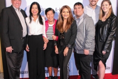 Associate producer Sarah Giovanna Faltemeier and the Faltemeier family attend the premiere of ‘A-Minor’ at Raleigh Studios in Hollywood.